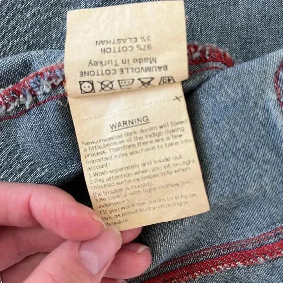 Vintage Turkish cotton jean jacket with contrast stitching, RARE European find - Picture 7 of 7
